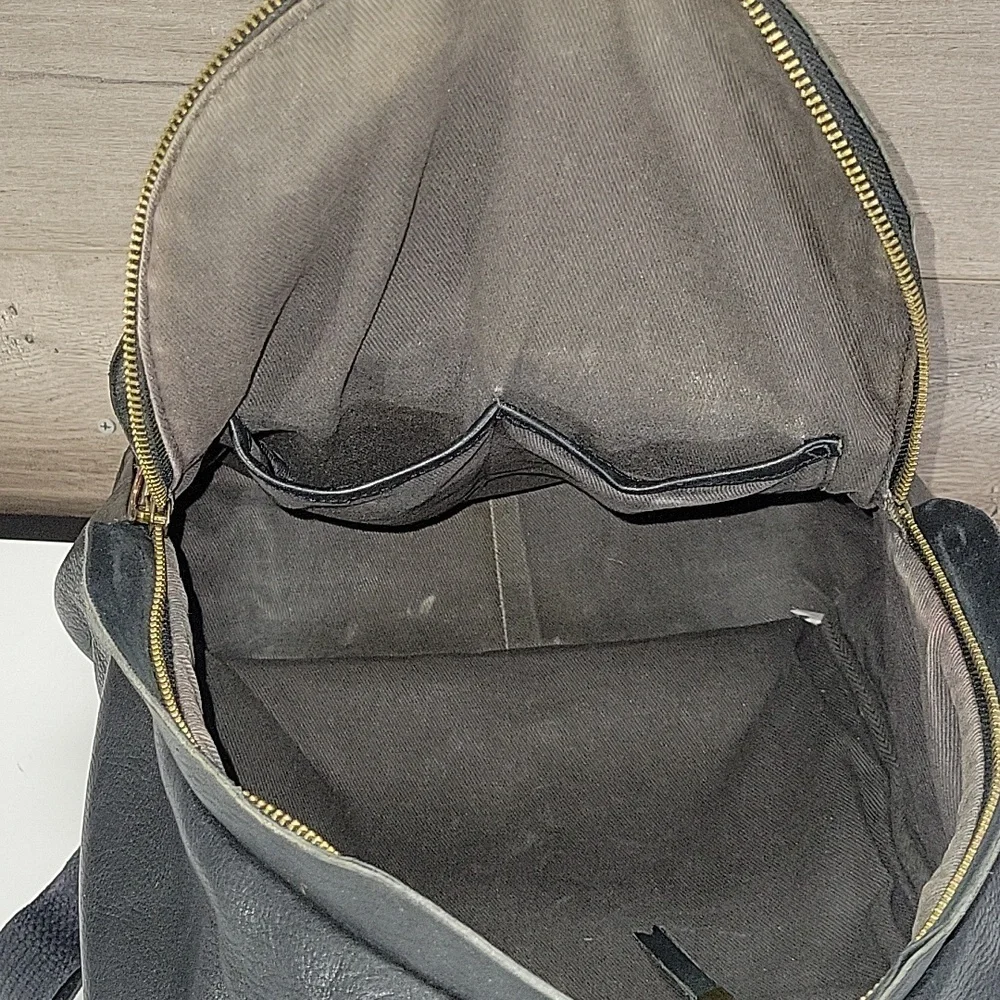Madewell Black Leather Backpack